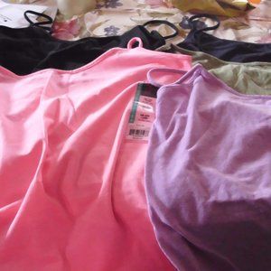 5 cami tops assorted colors tried few on straps to long for me. nwot some have